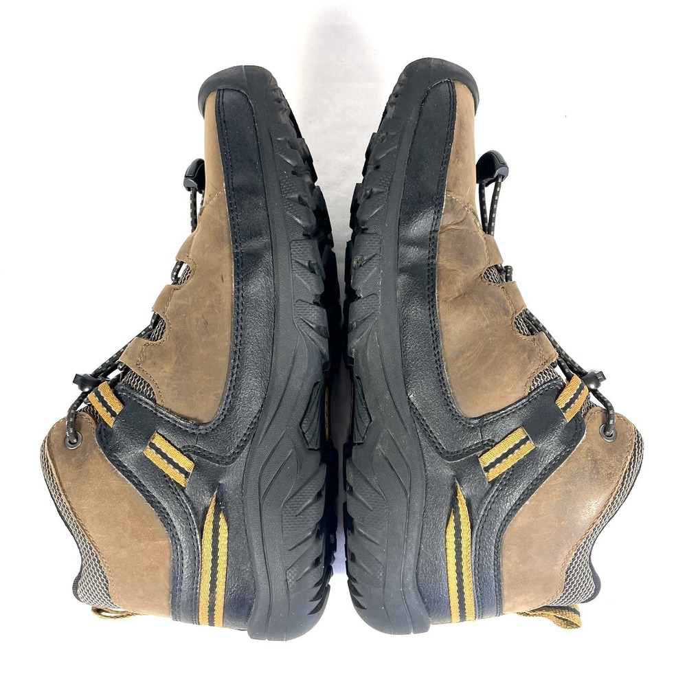 Keen Targhee Dark Earth/Golden Brown Leather Waterproof Hiking Boots Youth 5 - Picture 6 of 10